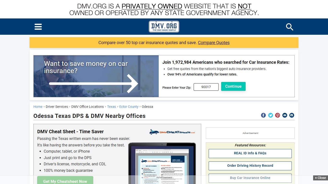 Odessa Texas DPS & DMV Office Locations & Hours | DMV.ORG