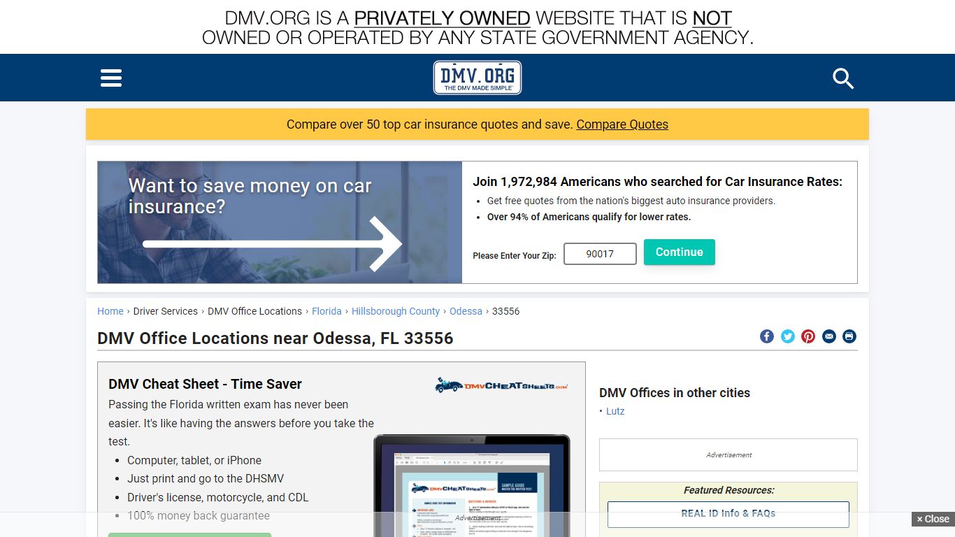 Odessa, Florida 33556 DMV Office Locations | Local.DMV.ORG
